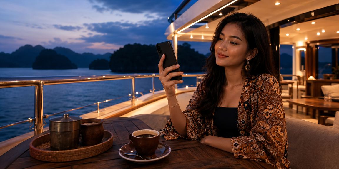 Pengguna koinbet menikmati casino online via ponsel di kafe modern